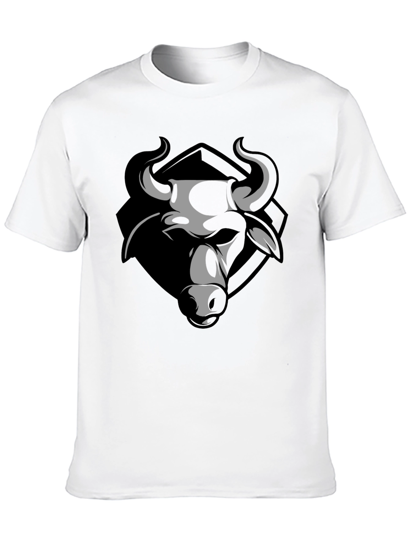 Bull Graphic Print Crew Neck T-Shirt