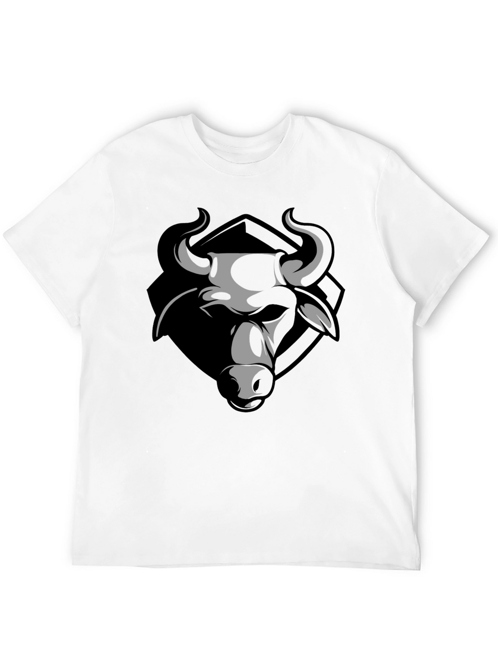 Bull Graphic Print Crew Neck T-Shirt