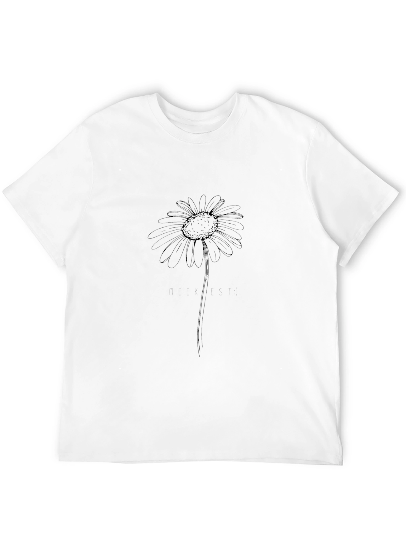 Black Daisy Graphic Tee - Classic Comfort Fit