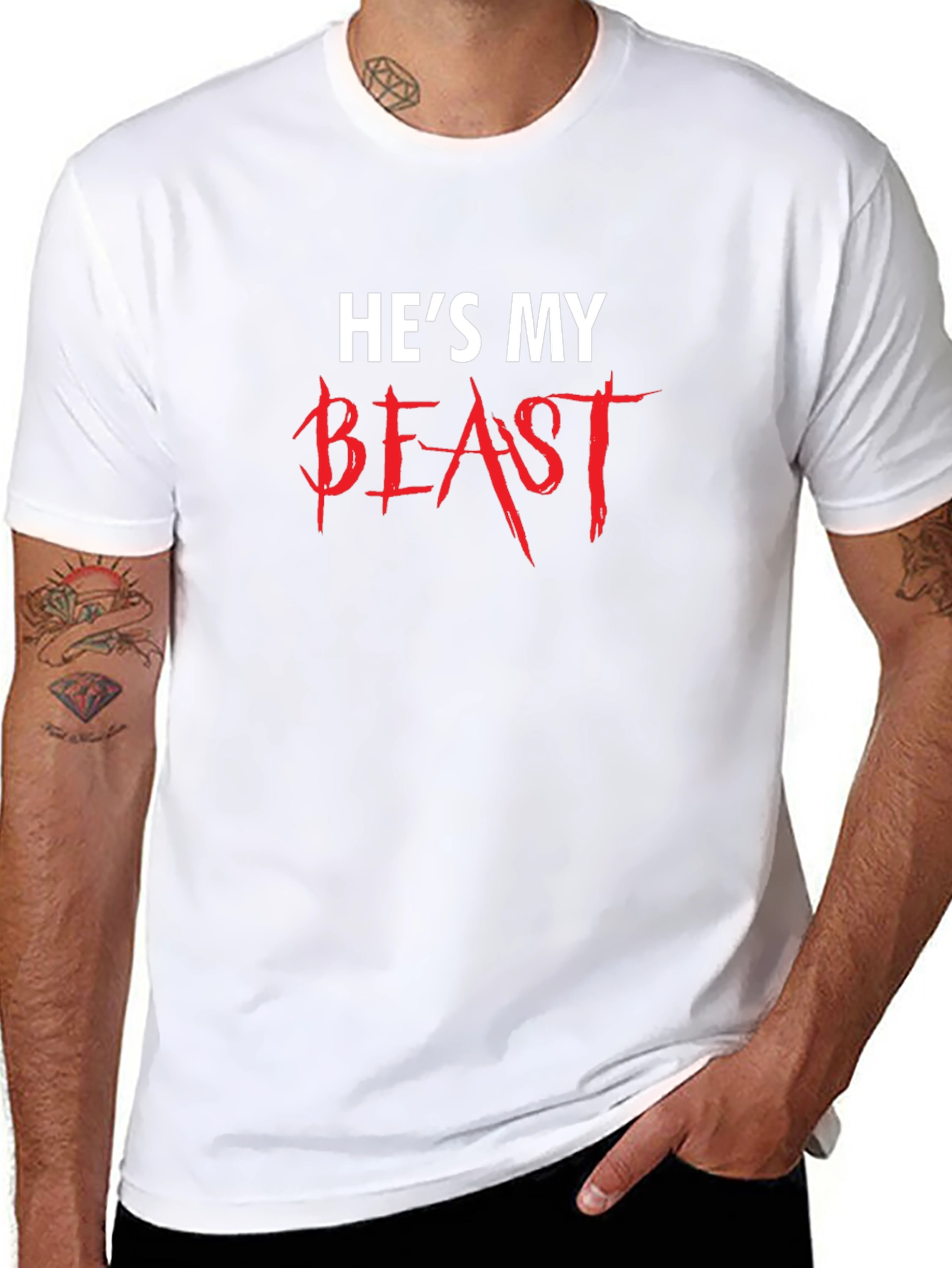 Hes My Beast Graphic Tee - Couples Matching Shirt