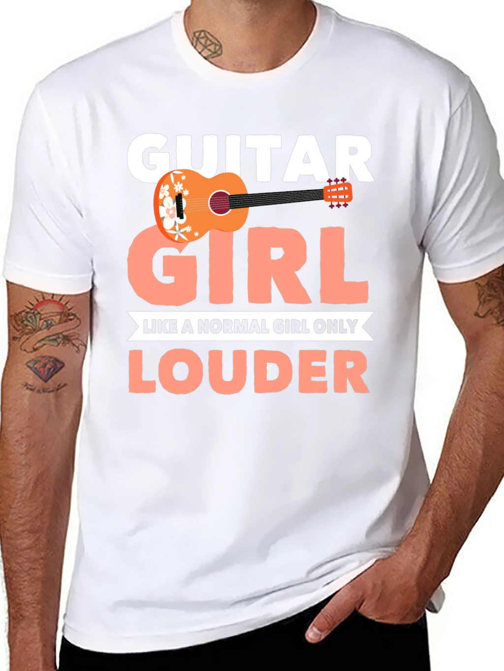 Guitar Girl Louder T-Shirt