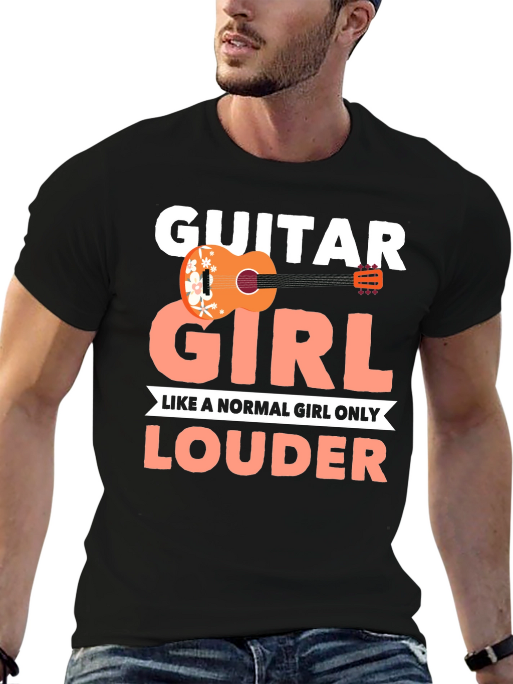Guitar Girl Louder T-Shirt