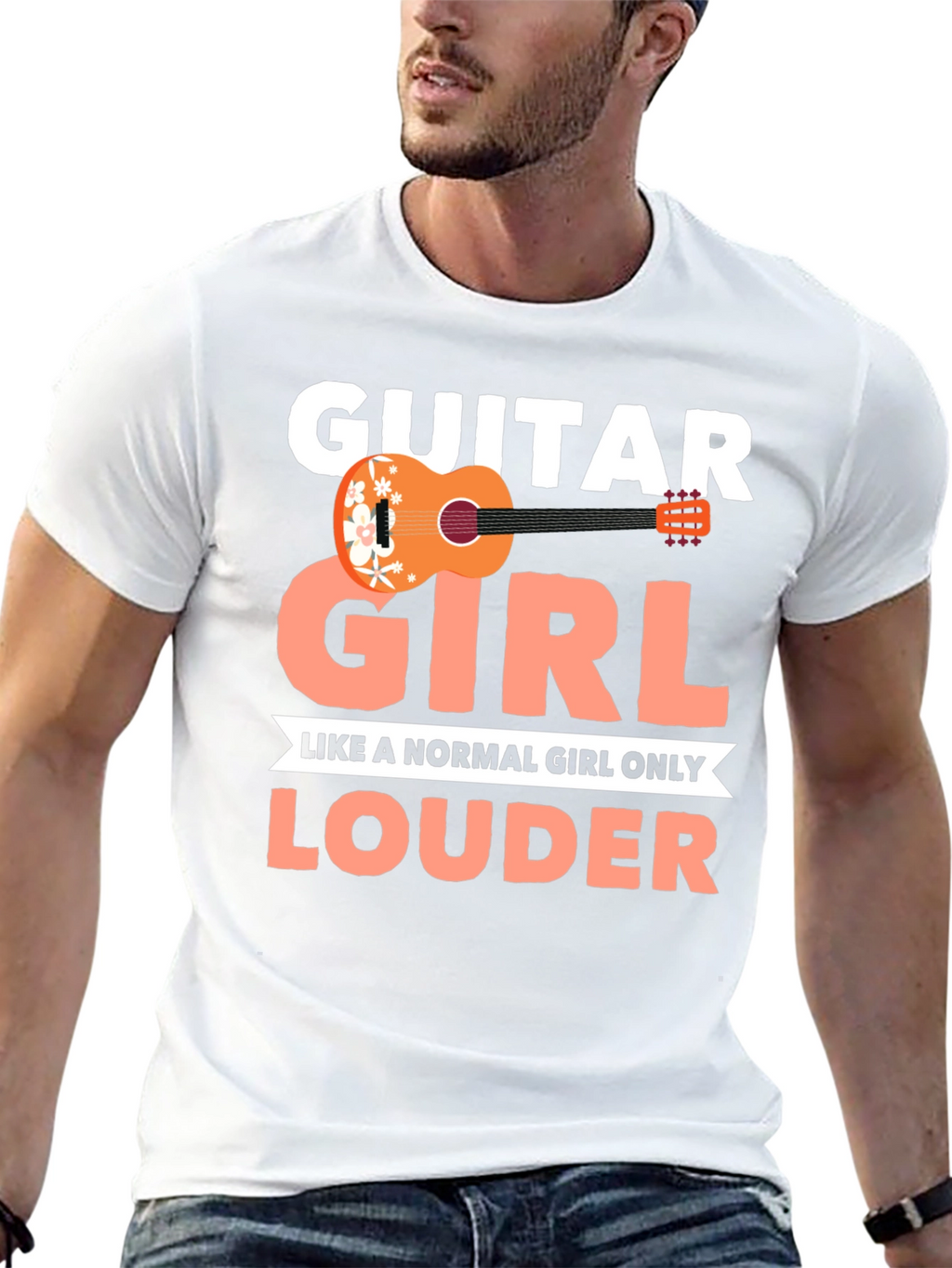 Guitar Girl Louder T-Shirt