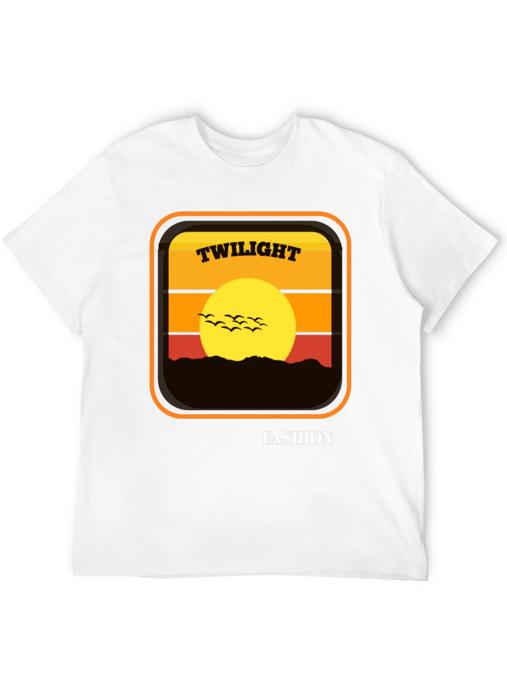 Twilight Fashion Graphic Tee - Retro Sunset Design