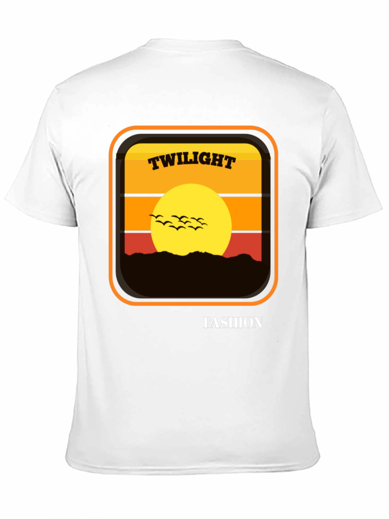 Twilight Fashion Graphic Tee - Retro Sunset Design