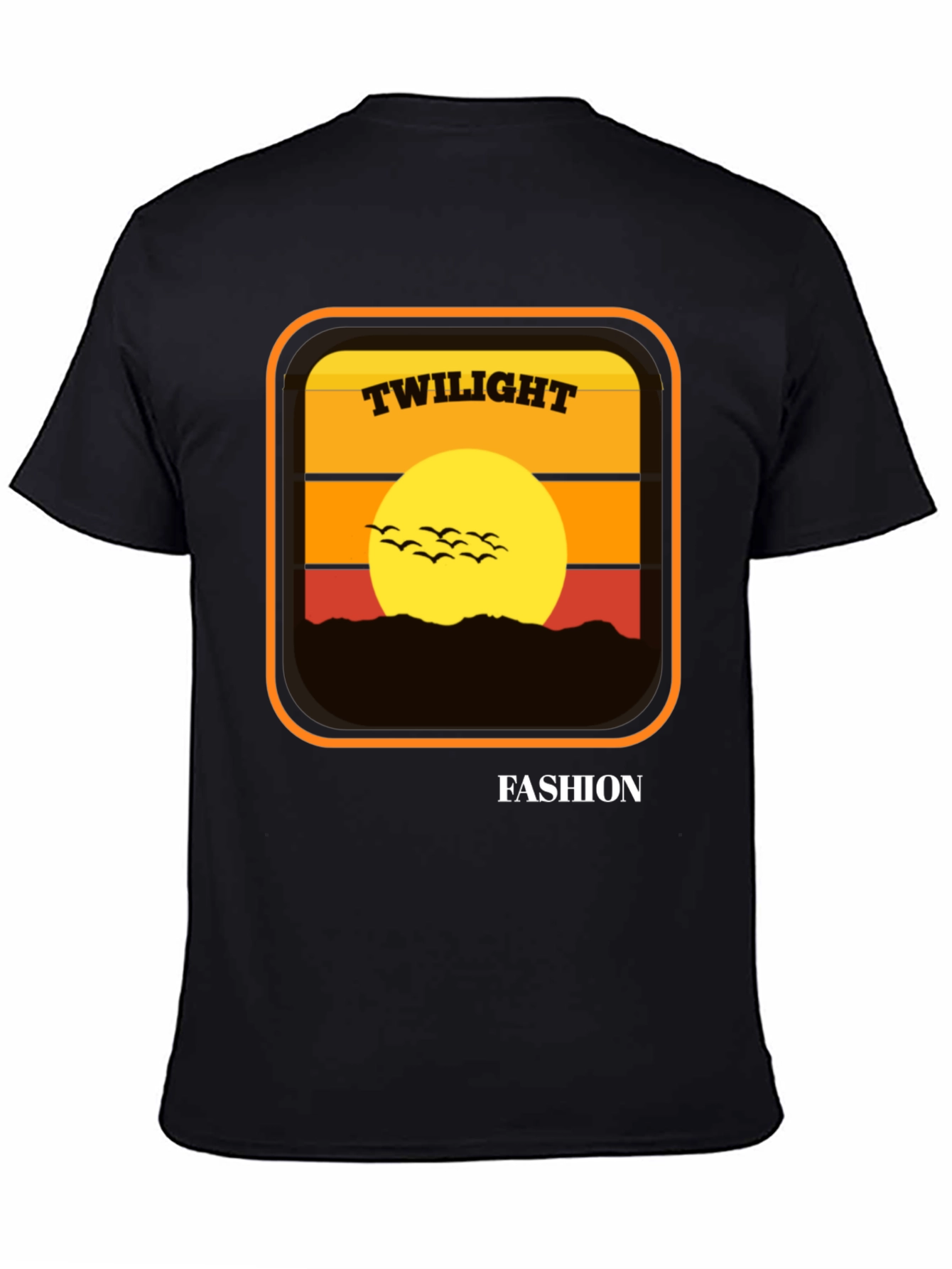 Twilight Fashion Graphic Tee - Retro Sunset Design