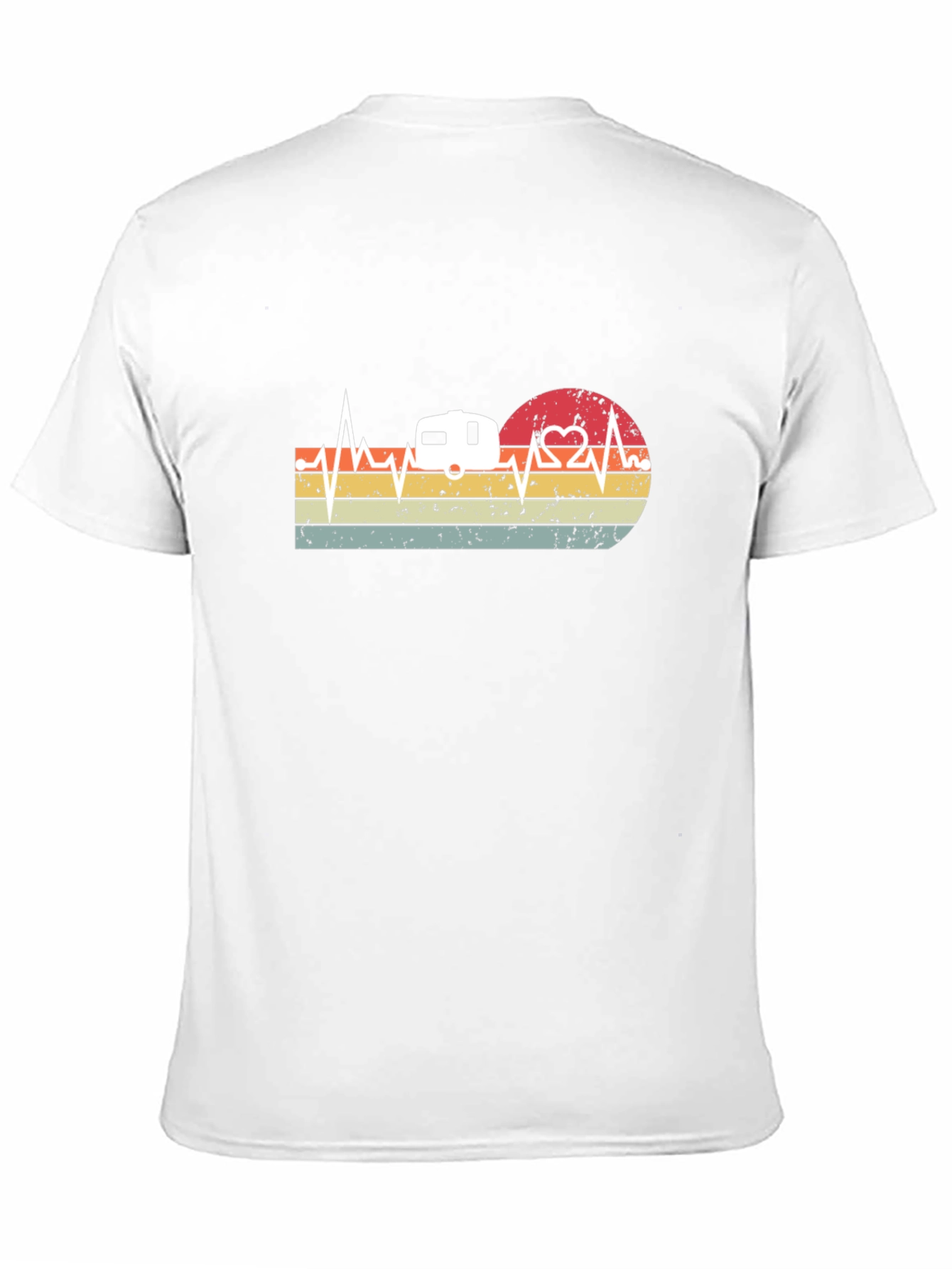 Retro Camping Heartbeat T-Shirt