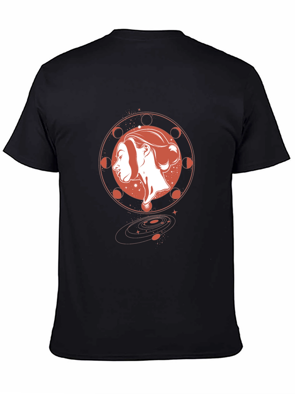 Celestial Woman Graphic Black T-Shirt