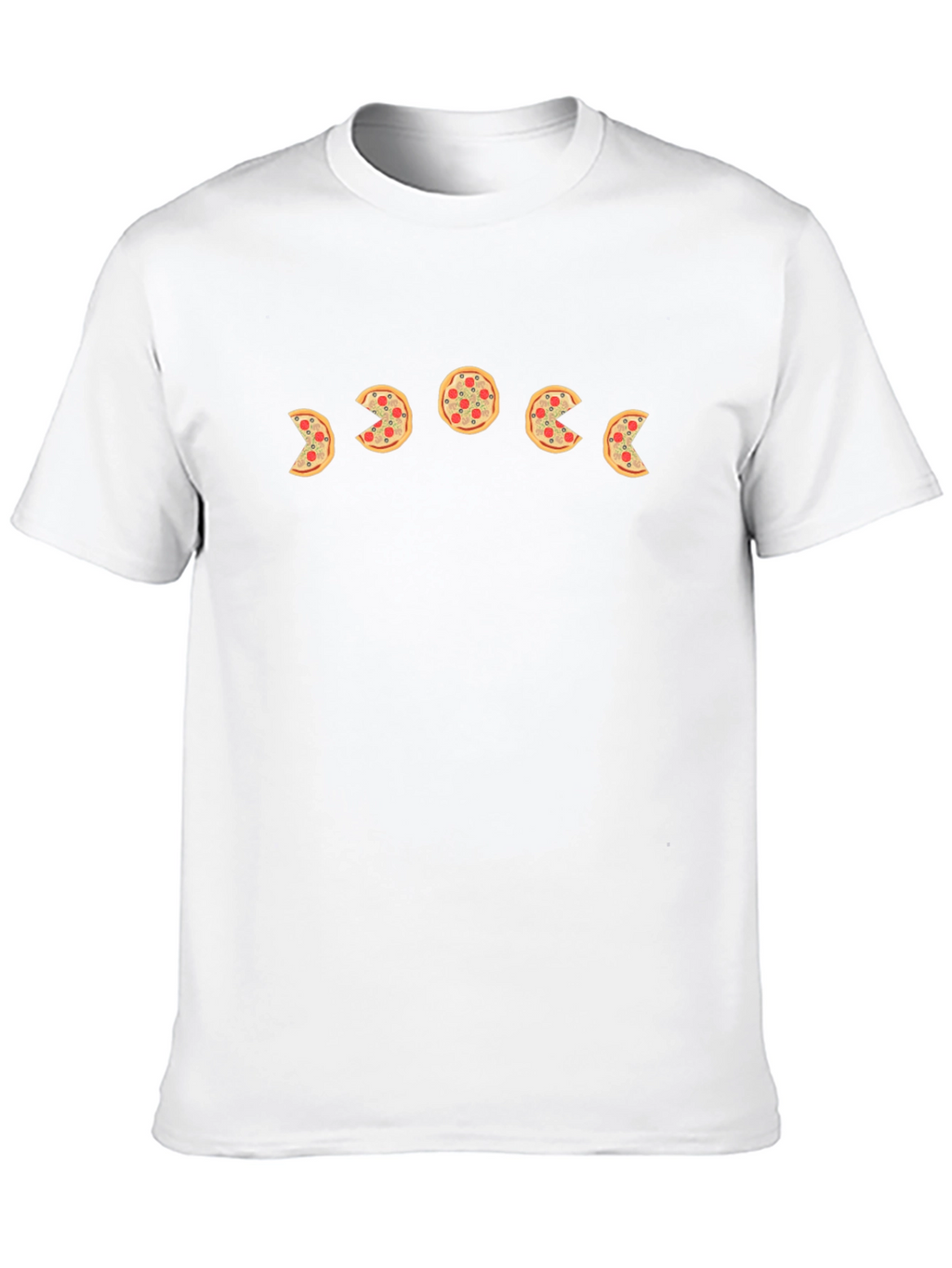 Pizza Moon Phase Black T-Shirt - Casual & Stylish