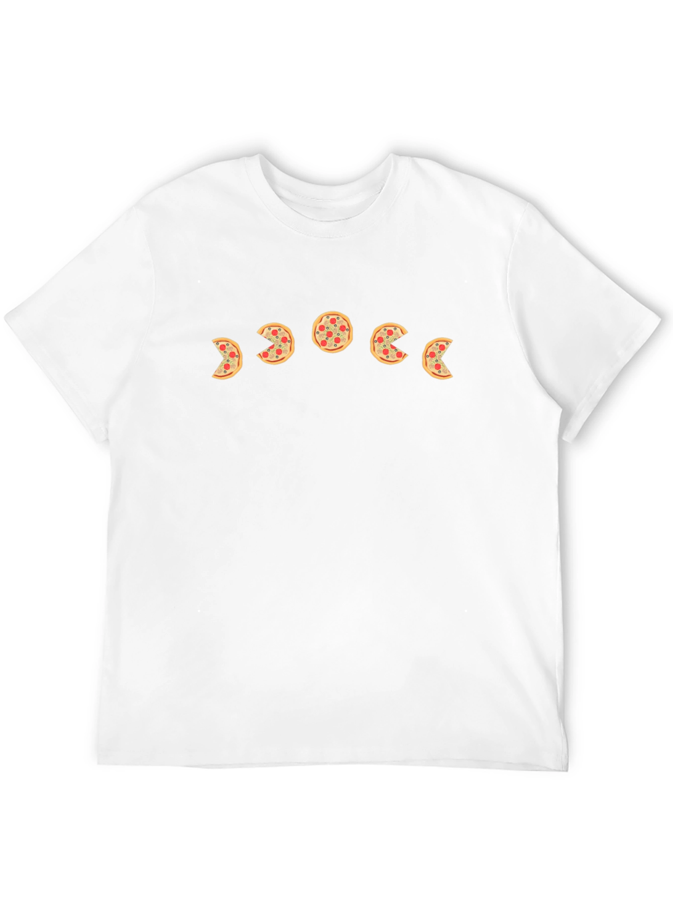 Pizza Moon Phase Black T-Shirt - Casual & Stylish