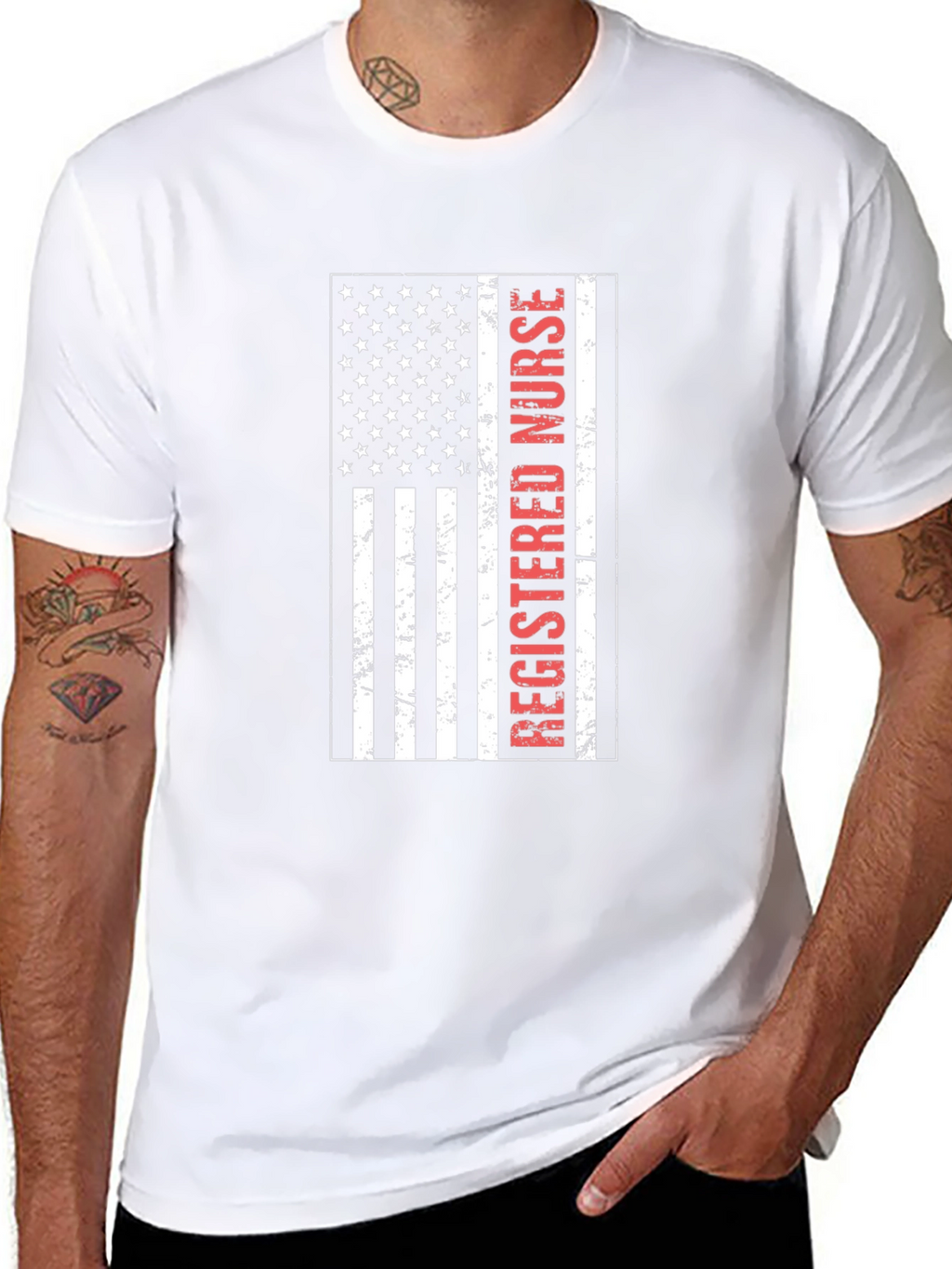 Registered Nurse American Flag T-Shirt