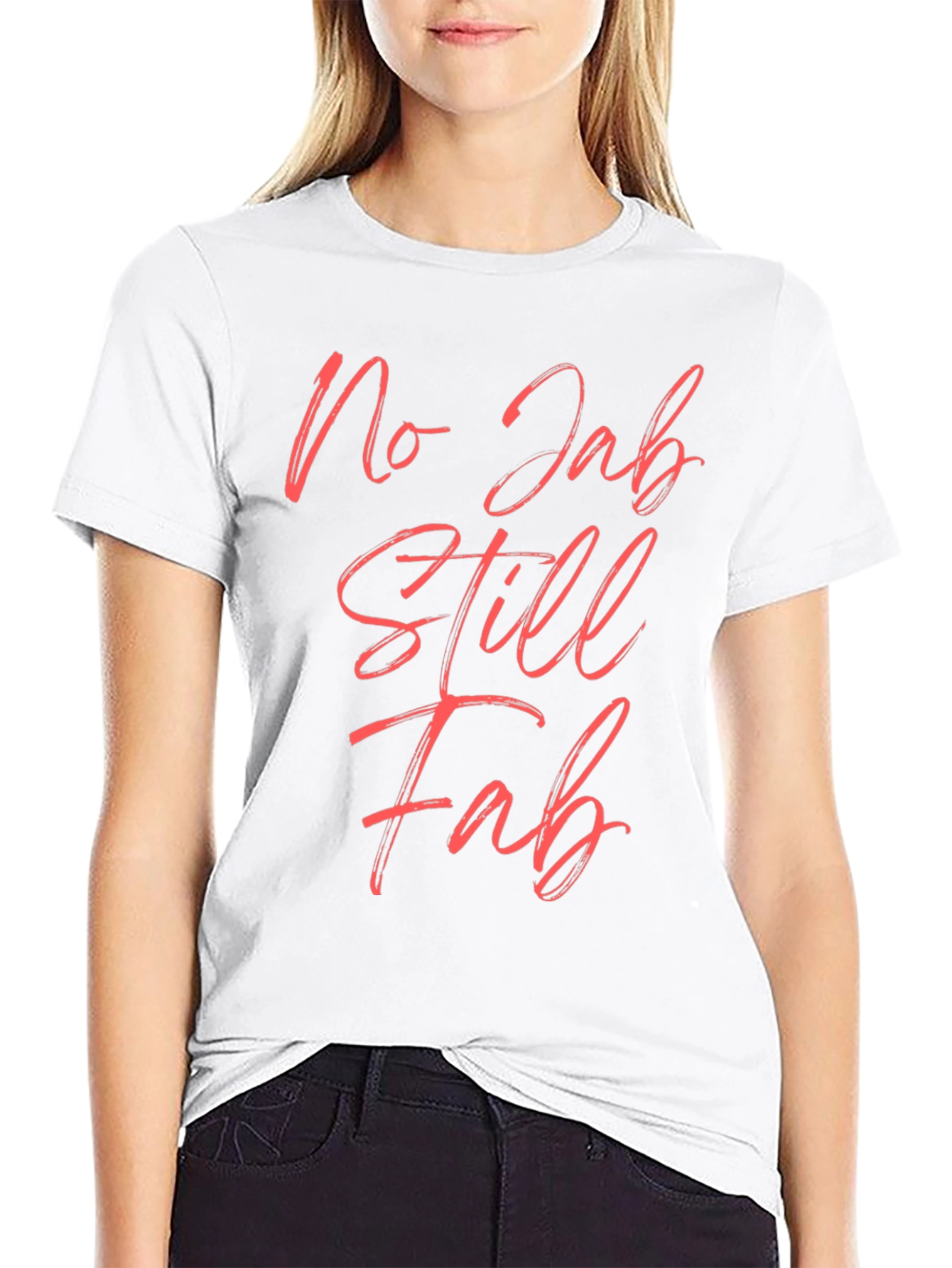No Jab Still Fab Black Tee