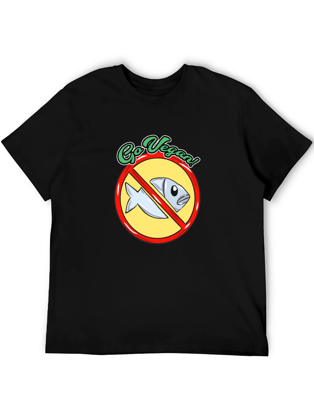 Go Vegan T-Shirt - No Fish Allowed!
