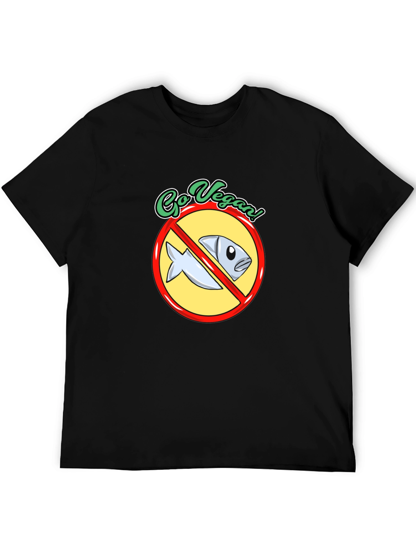 Go Vegan T-Shirt - No Fish Allowed!