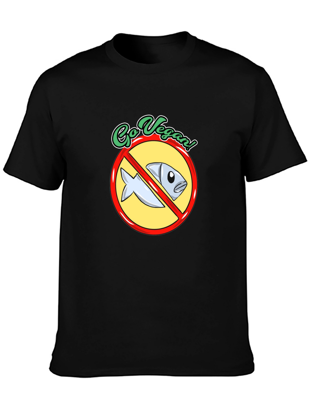 Go Vegan T-Shirt - No Fish Allowed!