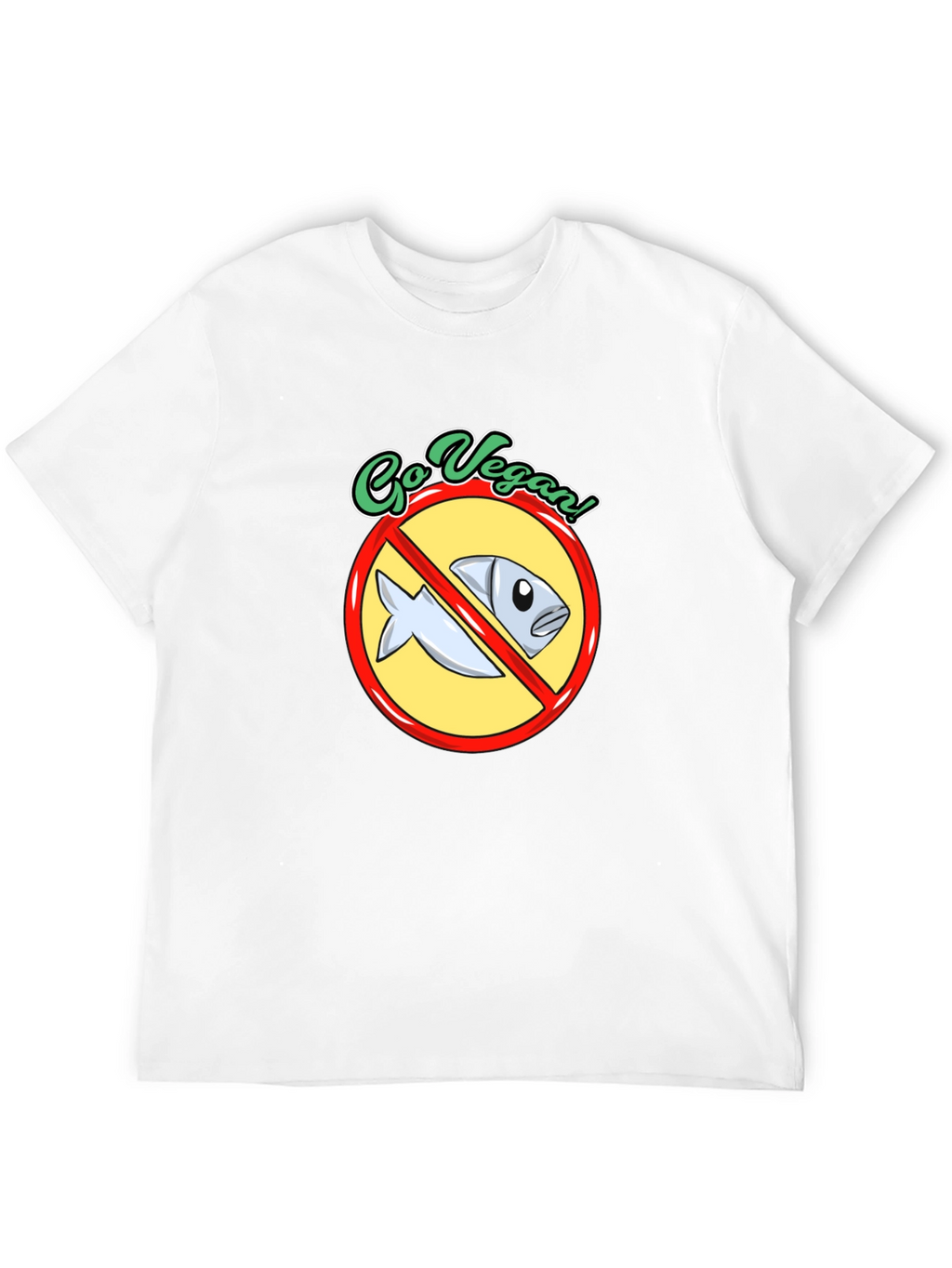 Go Vegan T-Shirt - No Fish Allowed!