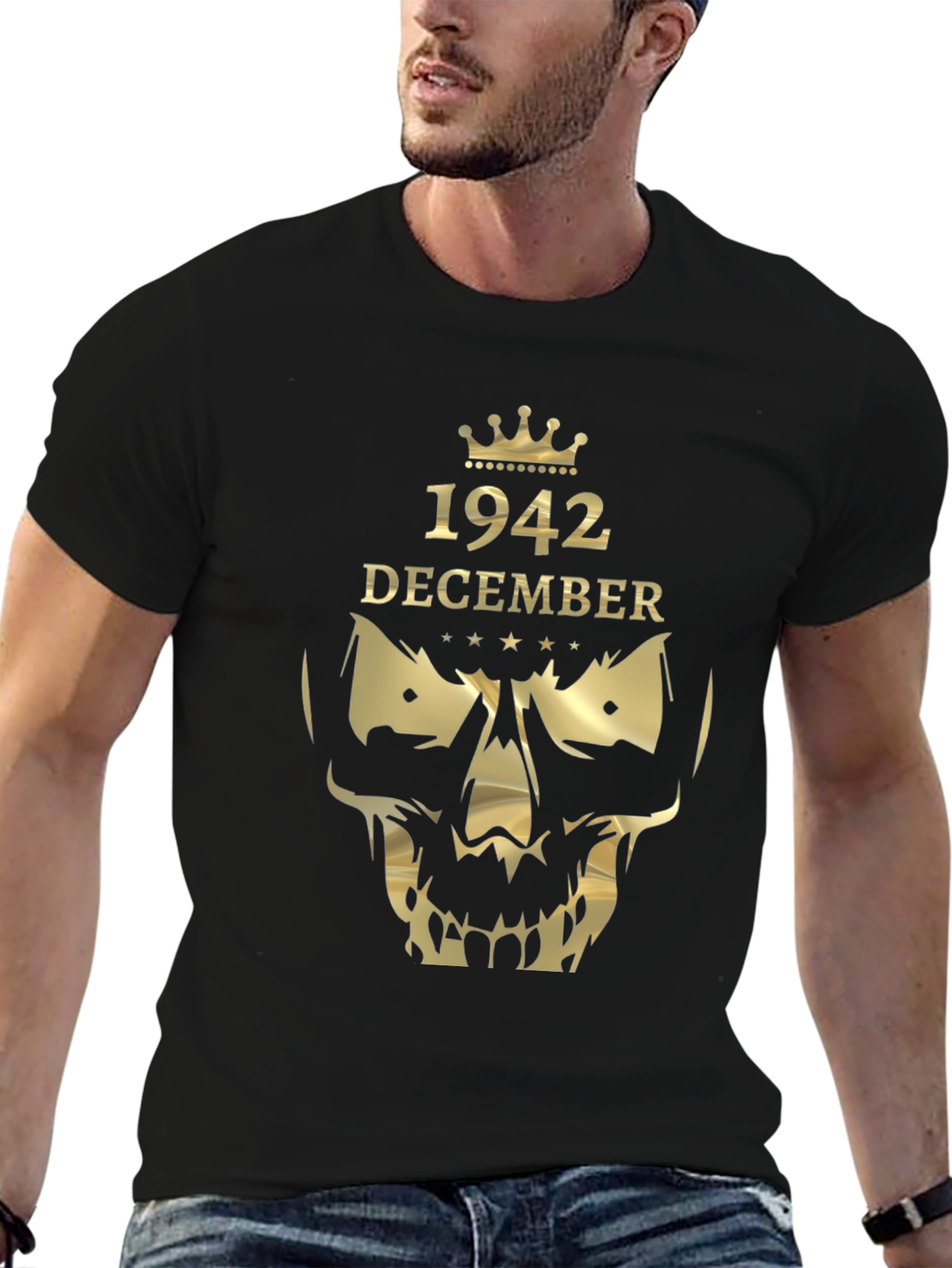 1942 December Graphic T-Shirt - Skull Crown