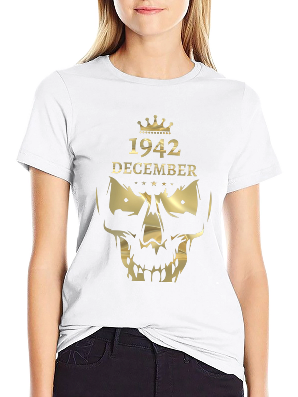 1942 December Graphic T-Shirt - Skull Crown