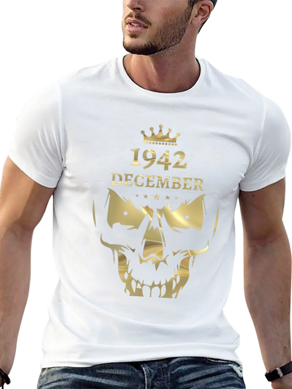 1942 December Graphic T-Shirt - Skull Crown
