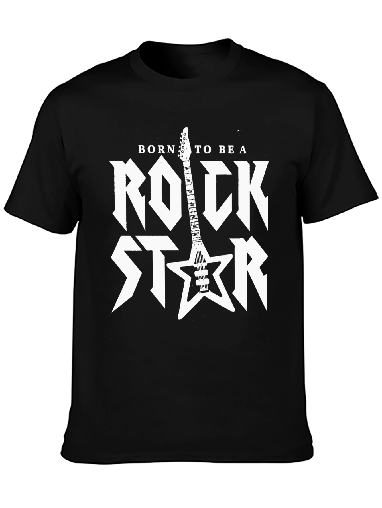 Born to be a Rock Star Black Graphic Tee