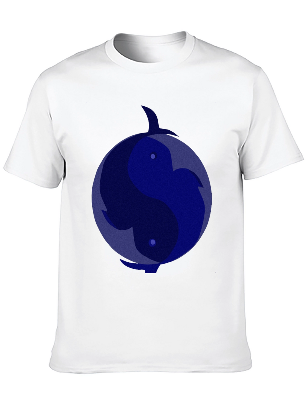 Yin Yang Dolphin Graphic Tee - Black T-Shirt