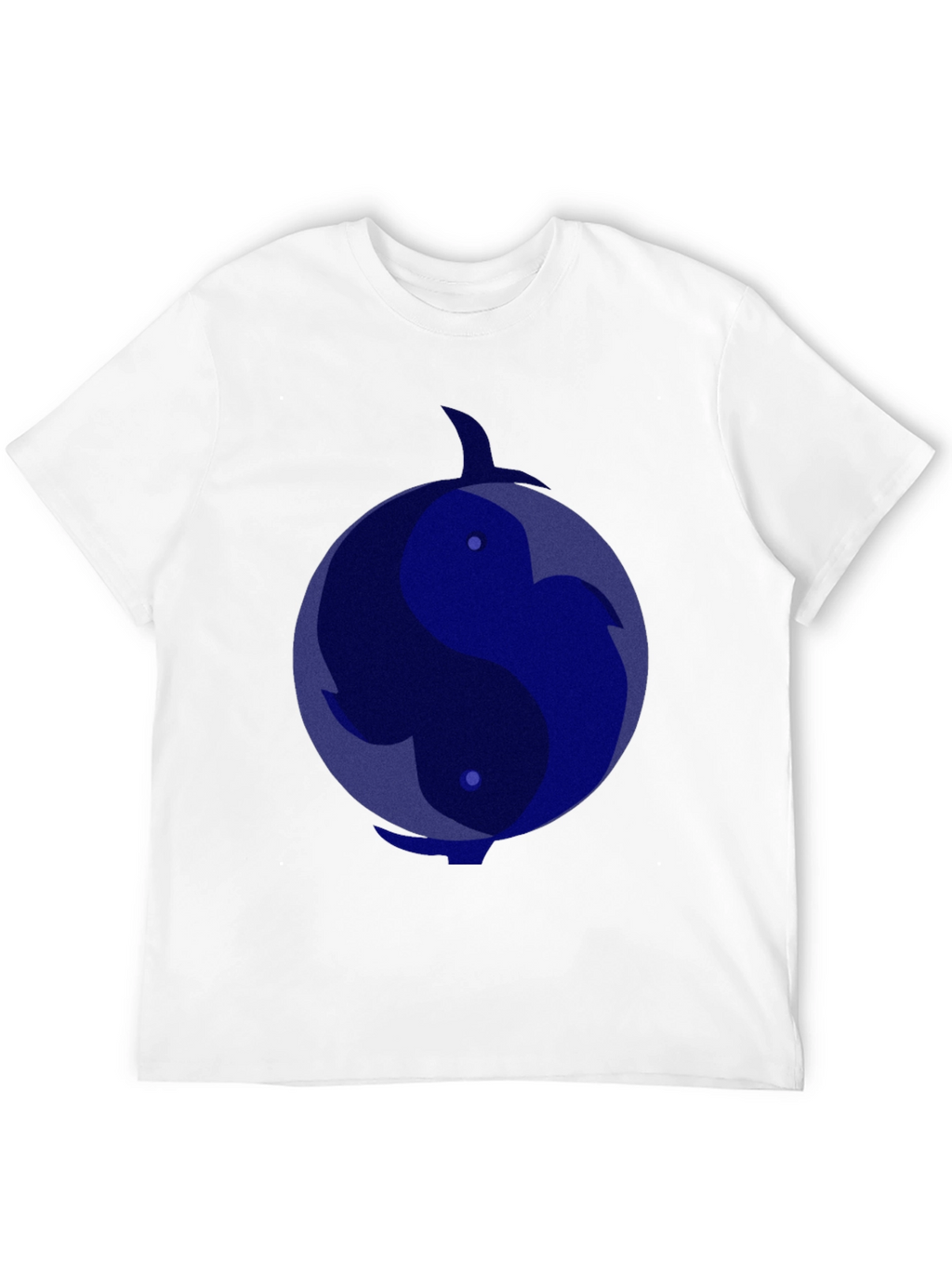Yin Yang Dolphin Graphic Tee - Black T-Shirt