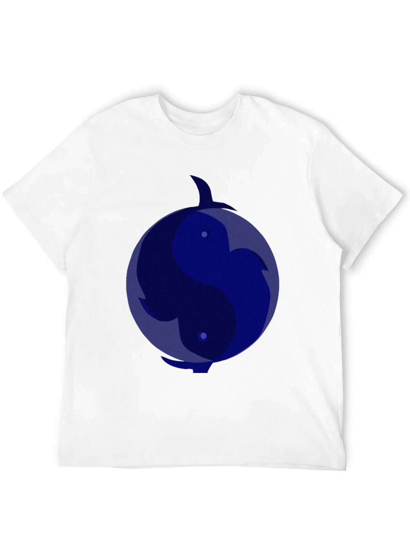 Yin Yang Dolphin Graphic Tee - Black T-Shirt