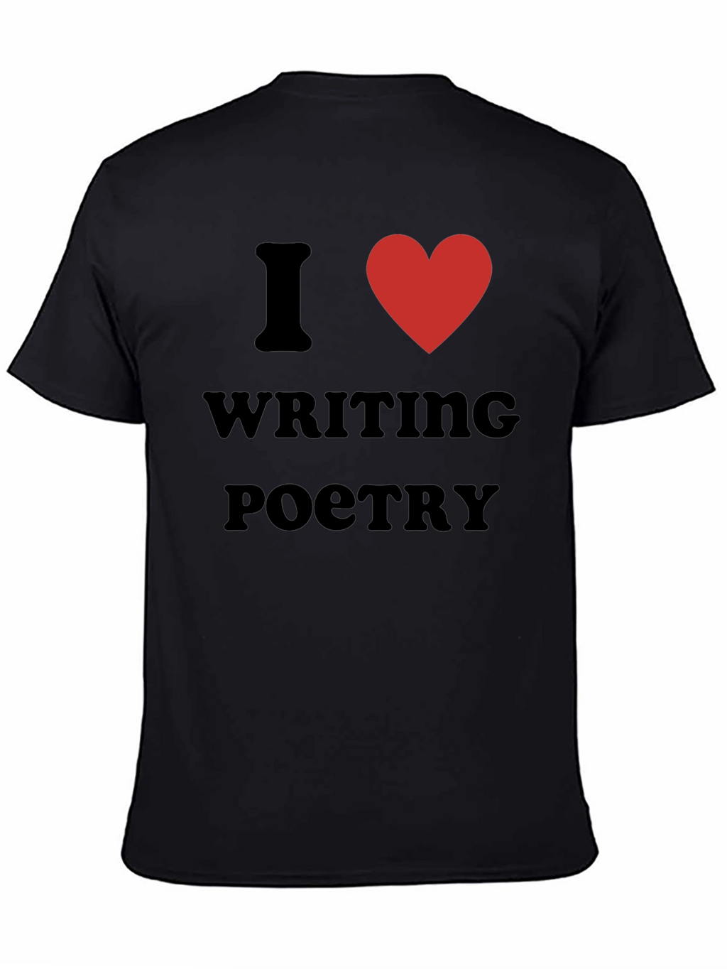 I Heart Writing Poetry Black T-Shirt