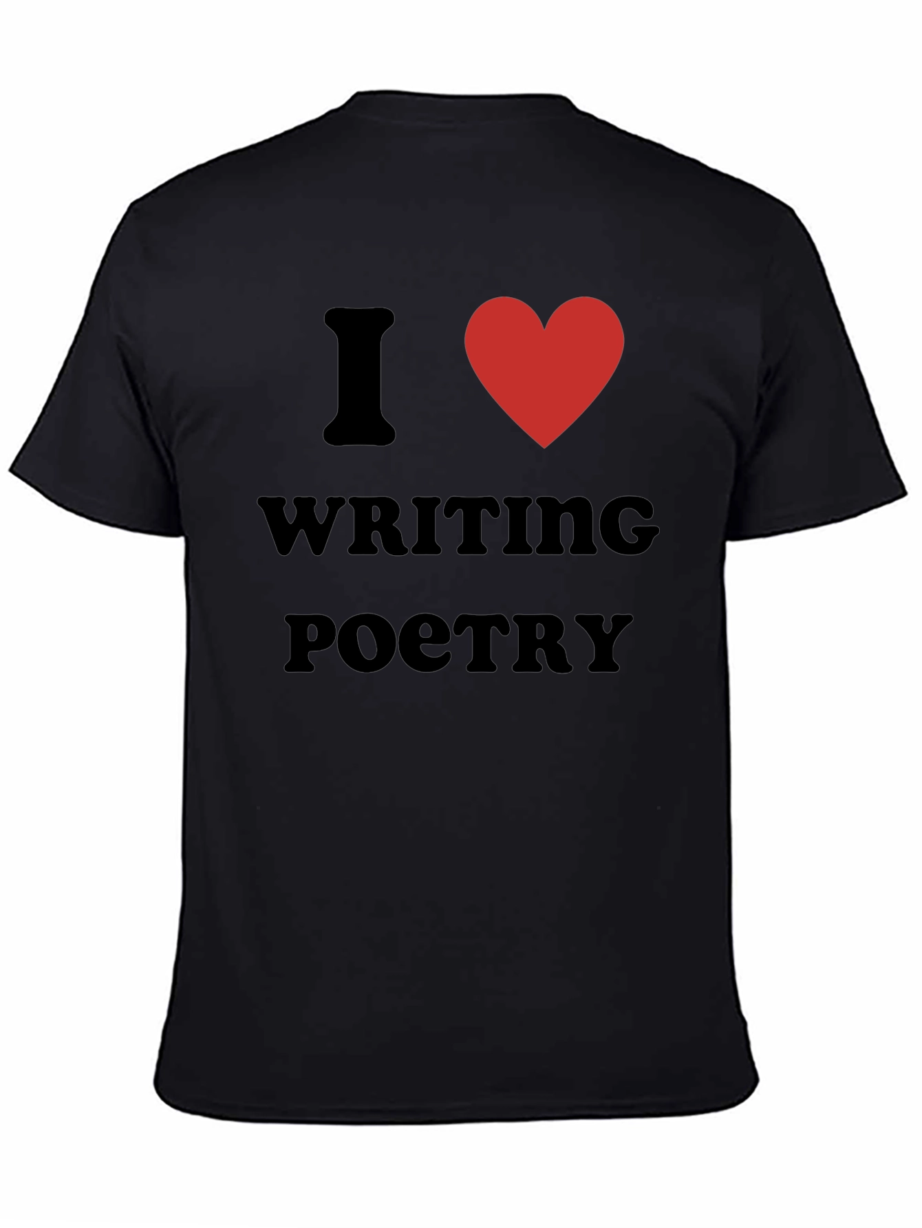 I Heart Writing Poetry Black T-Shirt