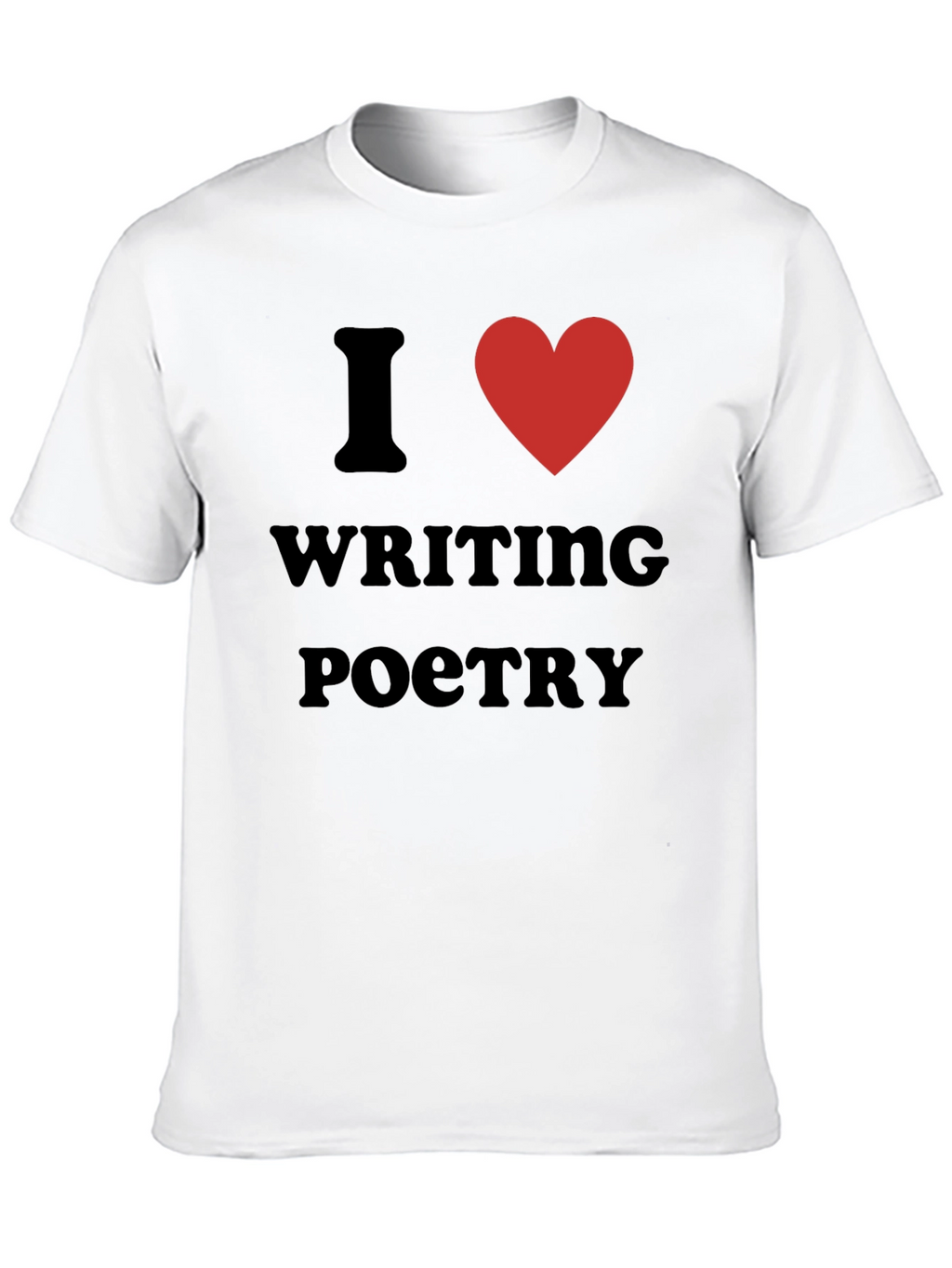I Heart Writing Poetry Black T-Shirt