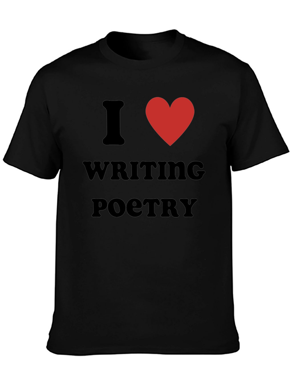 I Heart Writing Poetry Black T-Shirt