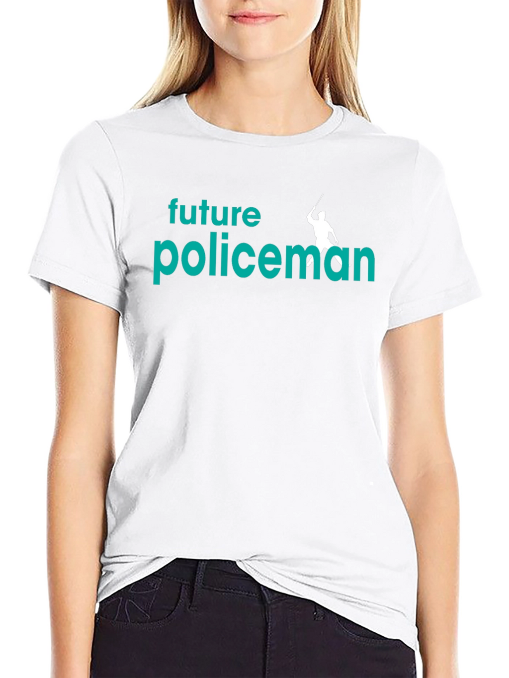 Future Policeman Black Graphic Tee