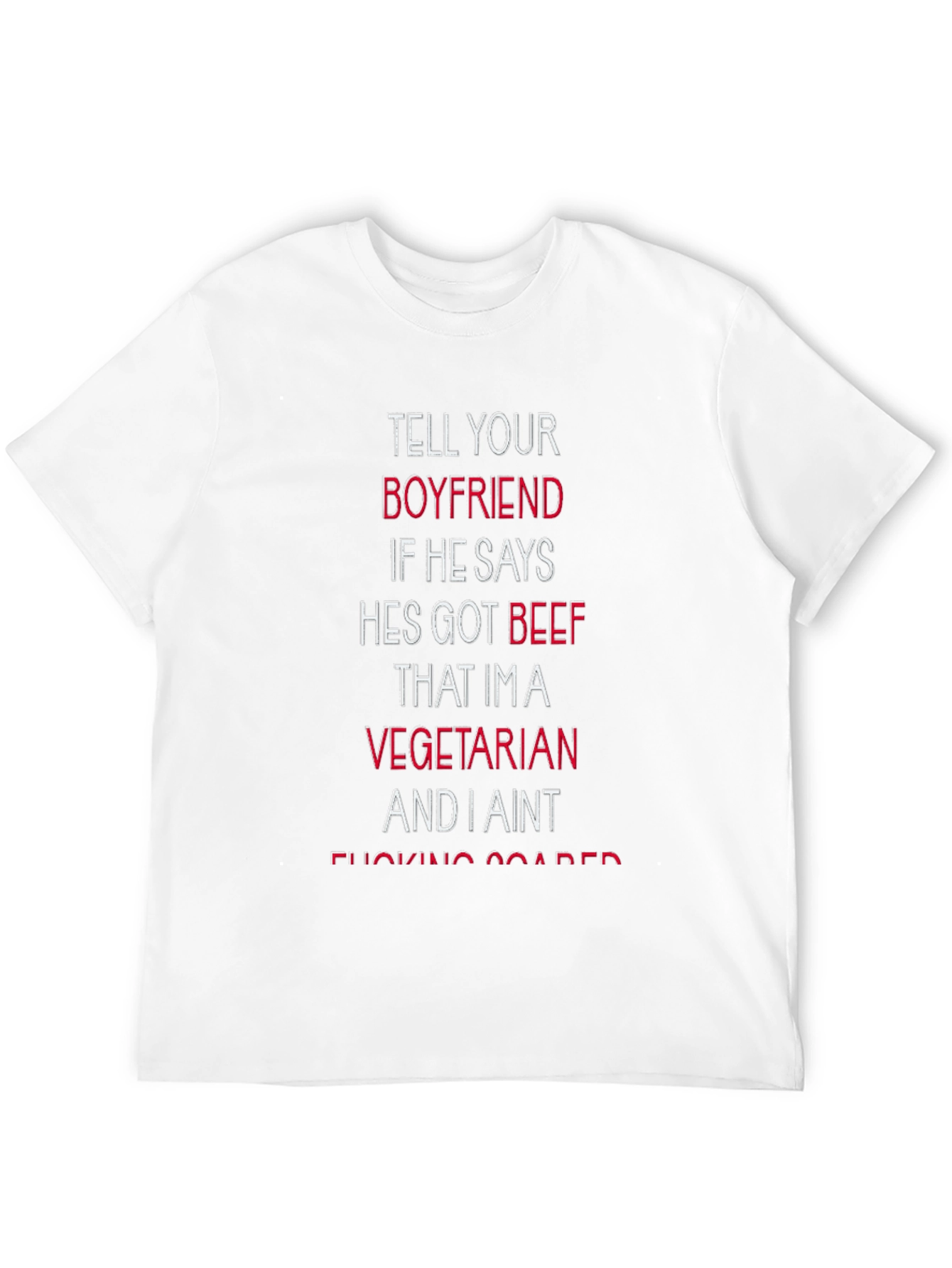 Vegetarian Beef Funny Graphic Tee Shirt