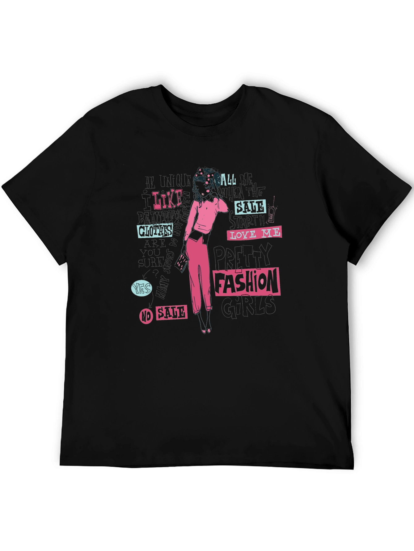 Edgy Graphic Print Black T-Shirt