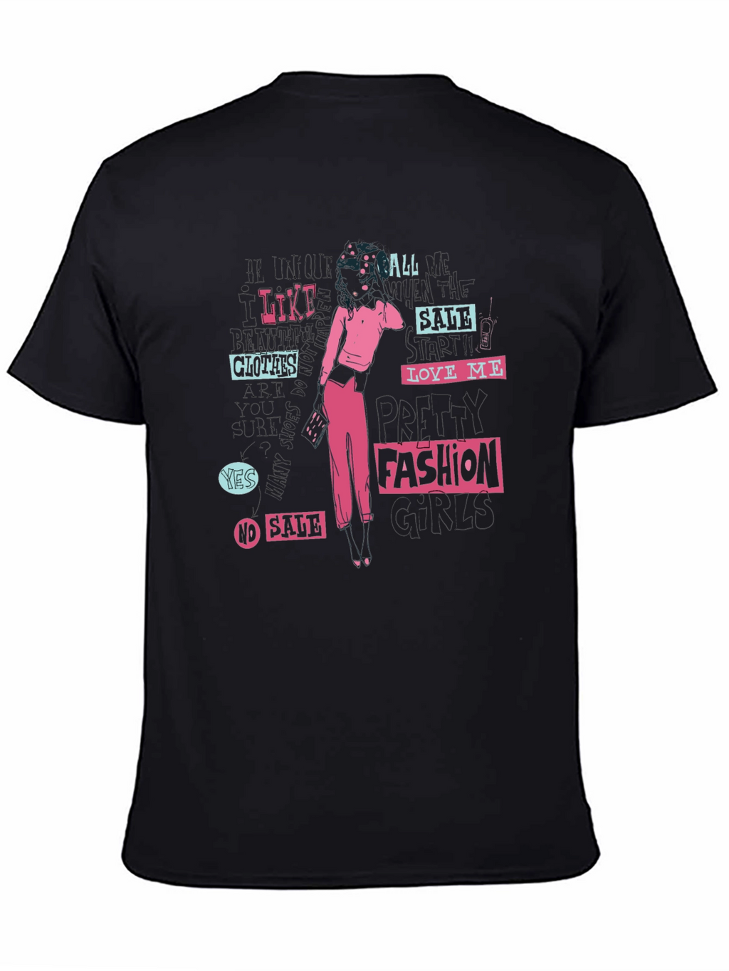 Edgy Graphic Print Black T-Shirt