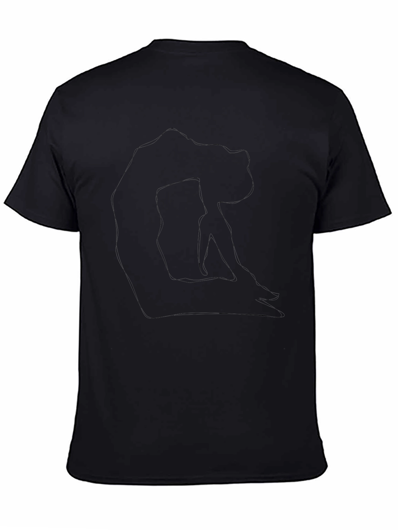 Black Yoga Pose Graphic T-Shirt