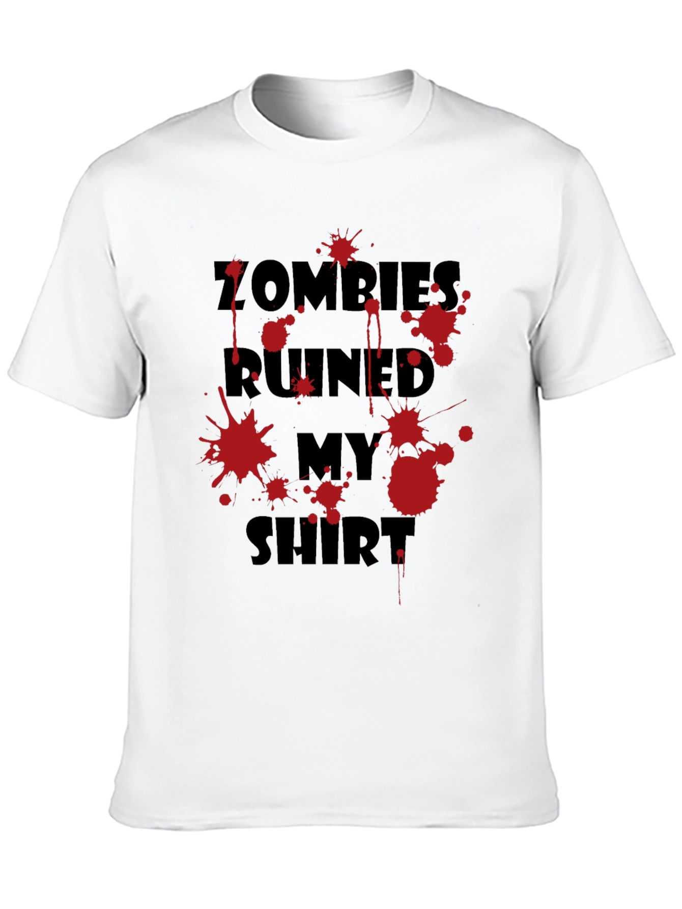 Zombies Ruined My Shirt Graphic Tee - Black