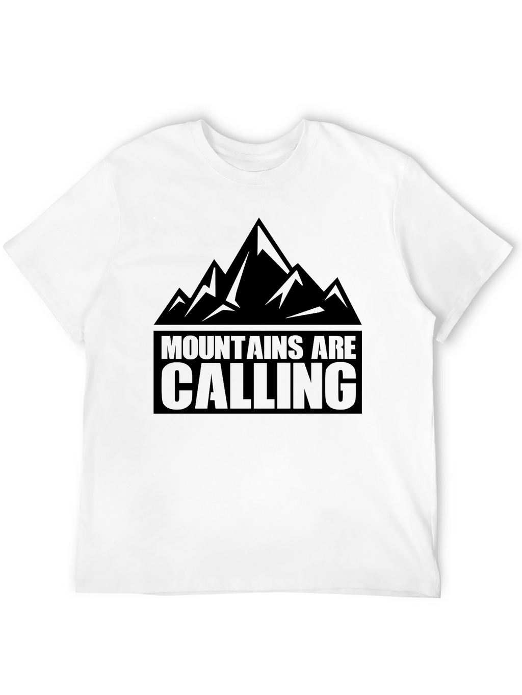 Mountains Are Calling Black Graphic T-Shirt
