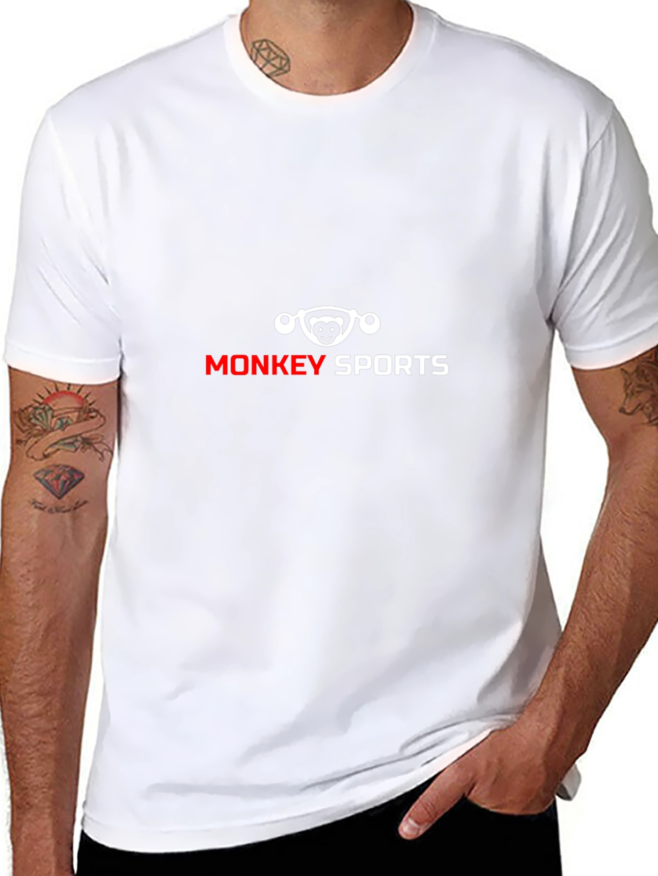 Monkey Sports Graphic T-Shirt - Casual Wear