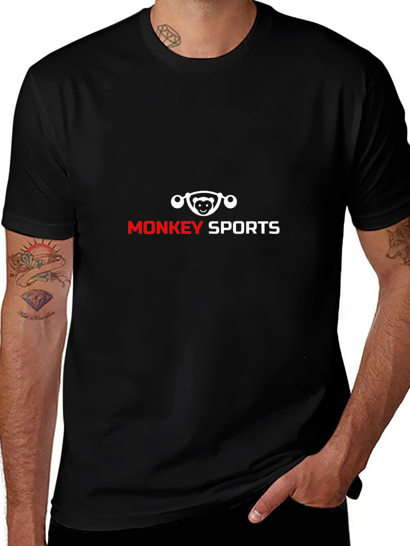 Monkey Sports Graphic T-Shirt - Casual Wear