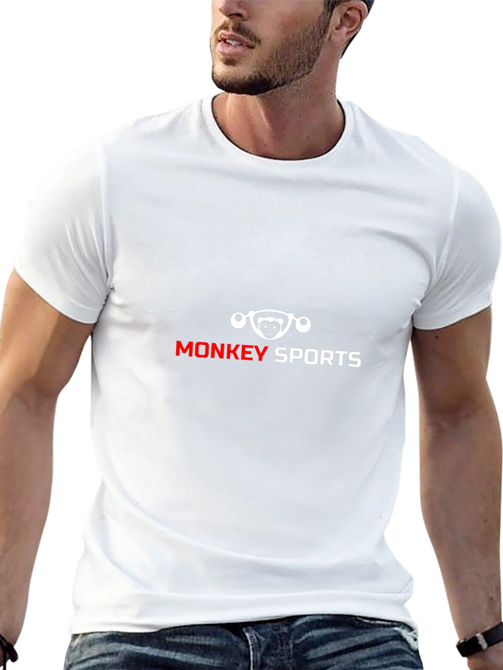 Monkey Sports Graphic T-Shirt - Casual Wear