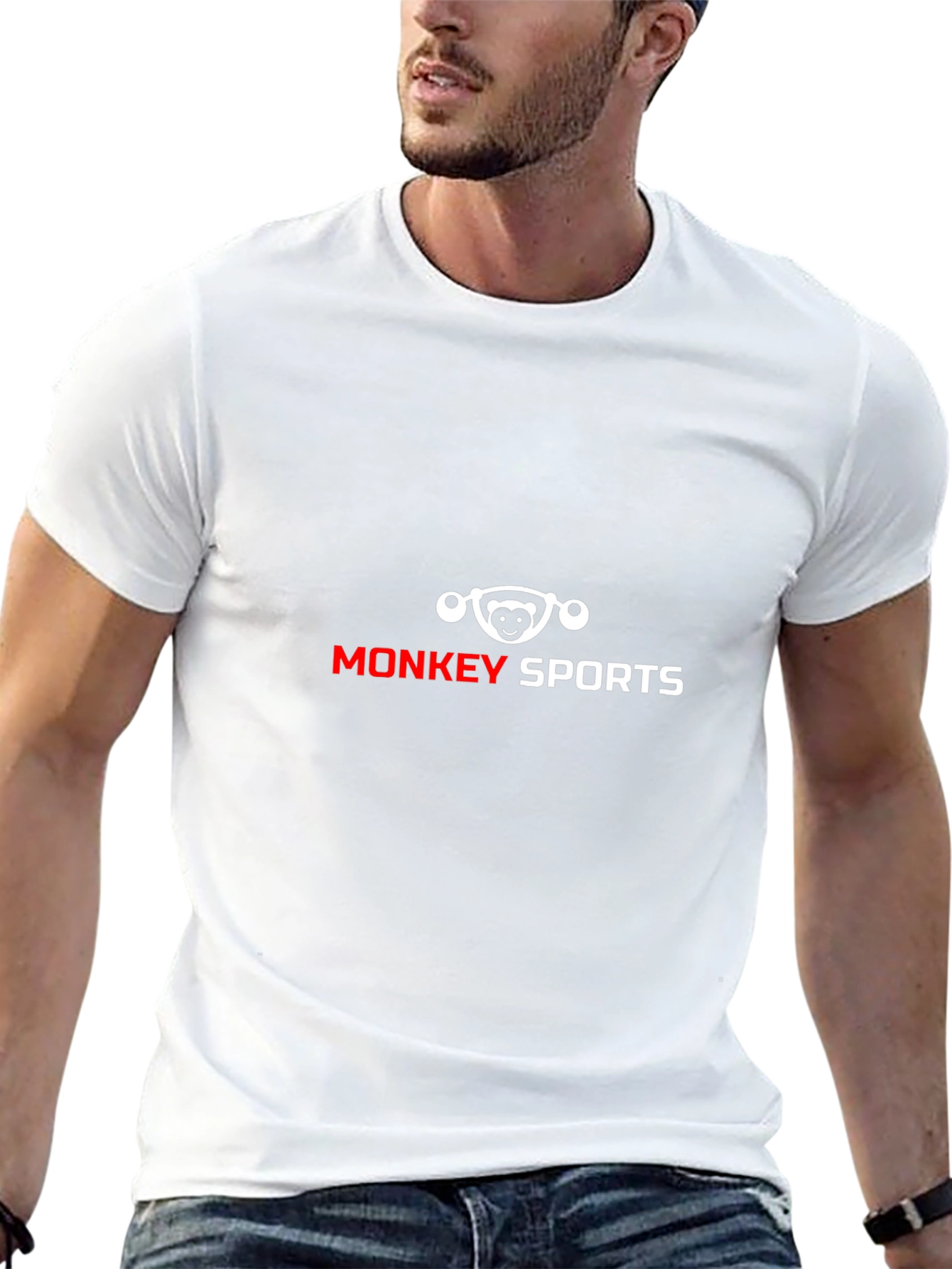 Monkey Sports Graphic T-Shirt - Casual Wear