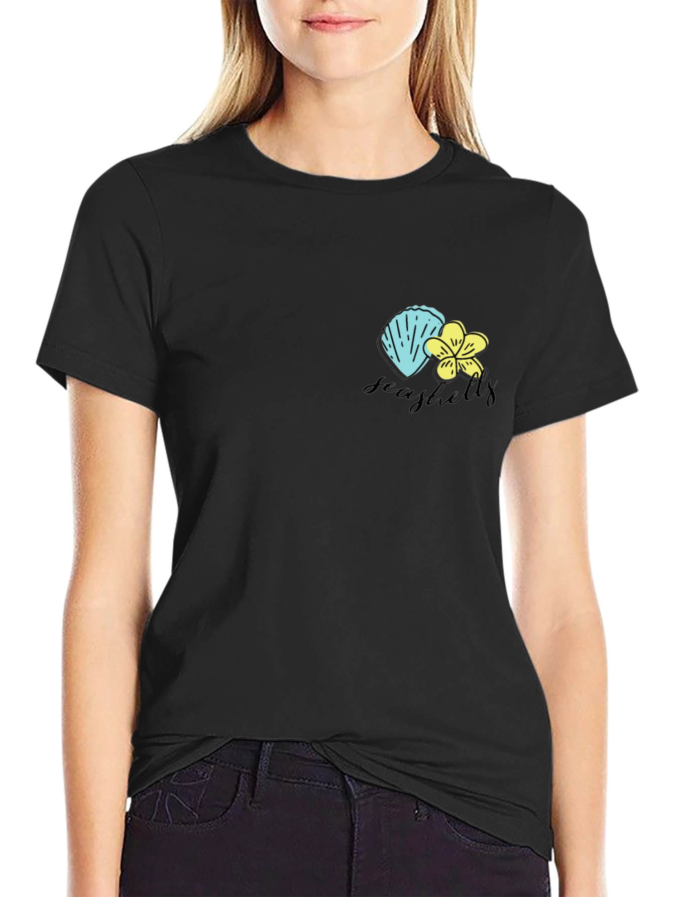 Seashells Graphic Print T-Shirt