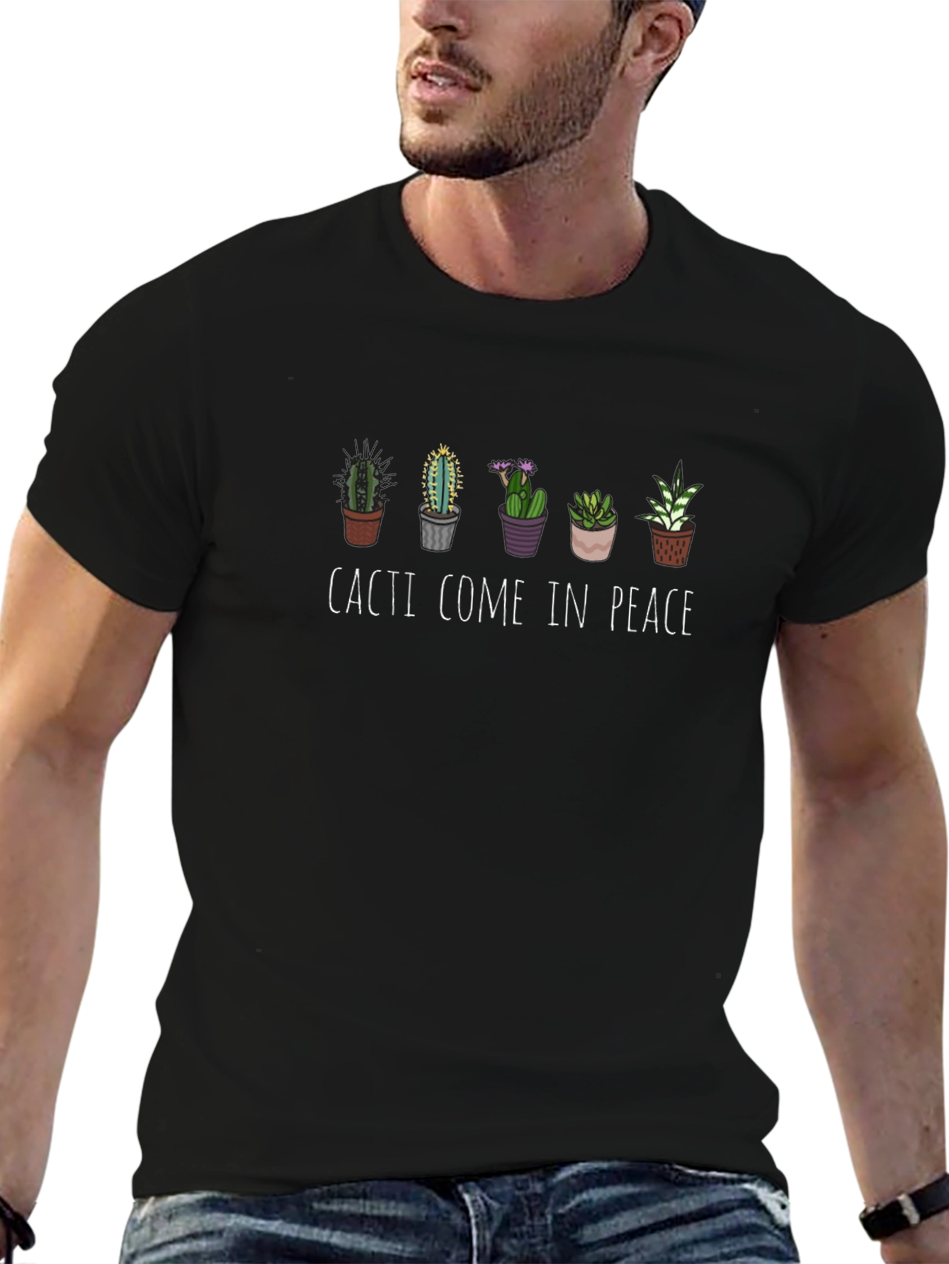 Cacti Come in Peace Graphic Tee