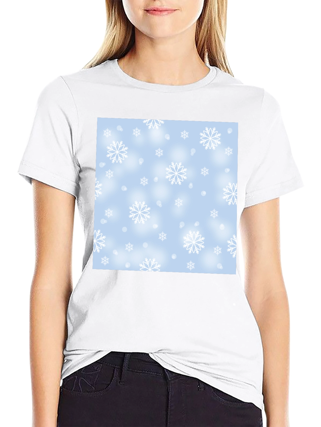 Winter Snowflake Pattern T-Shirt