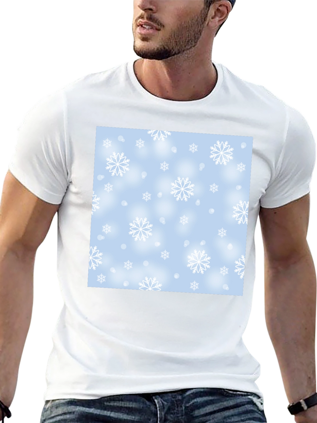 Winter Snowflake Pattern T-Shirt