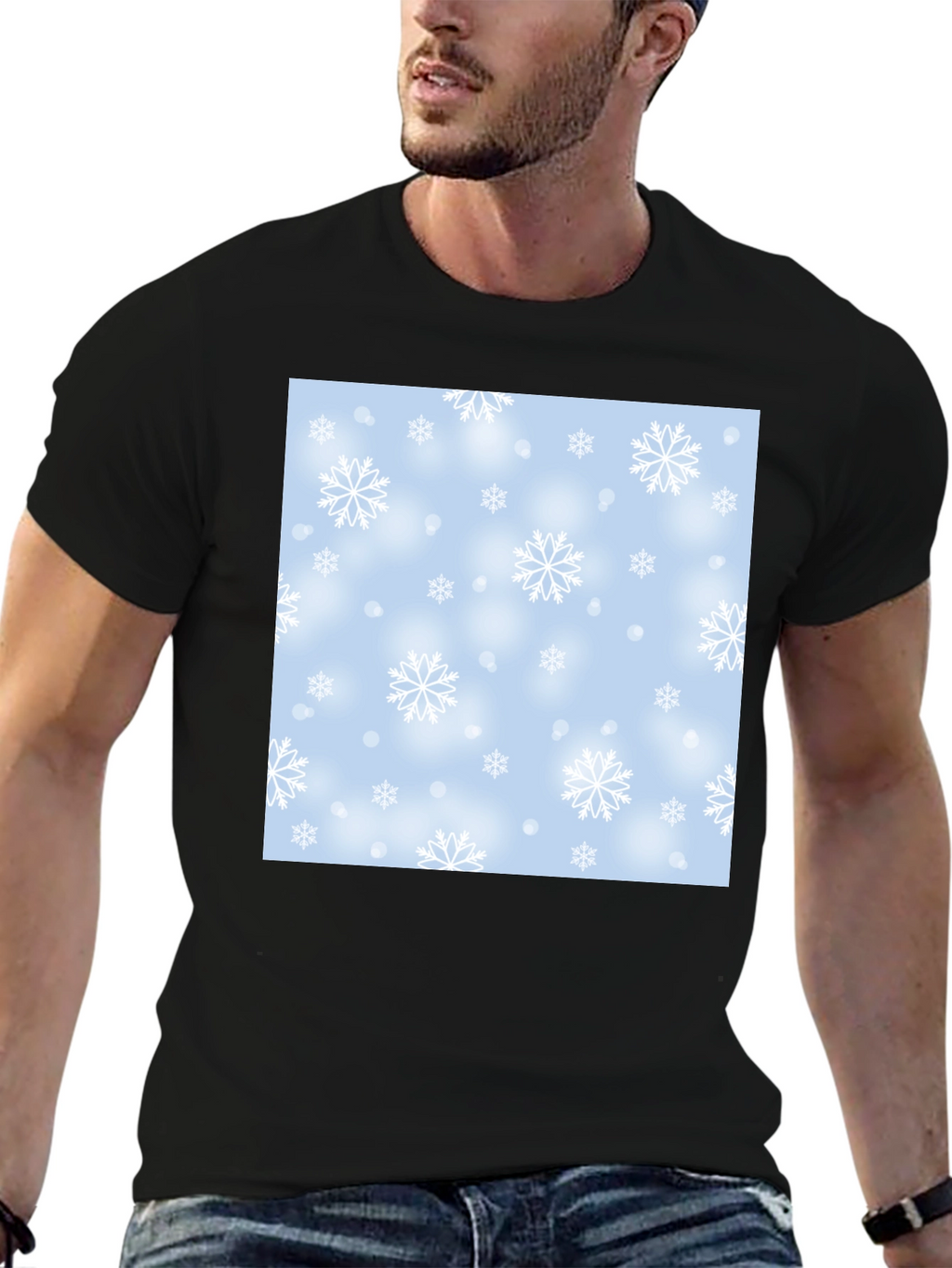 Winter Snowflake Pattern T-Shirt