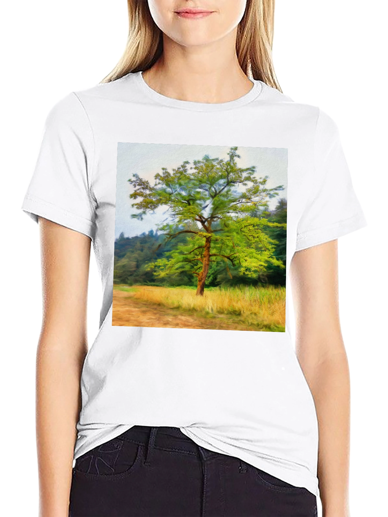 Tree Graphic Black T-Shirt - Nature Inspired Tee