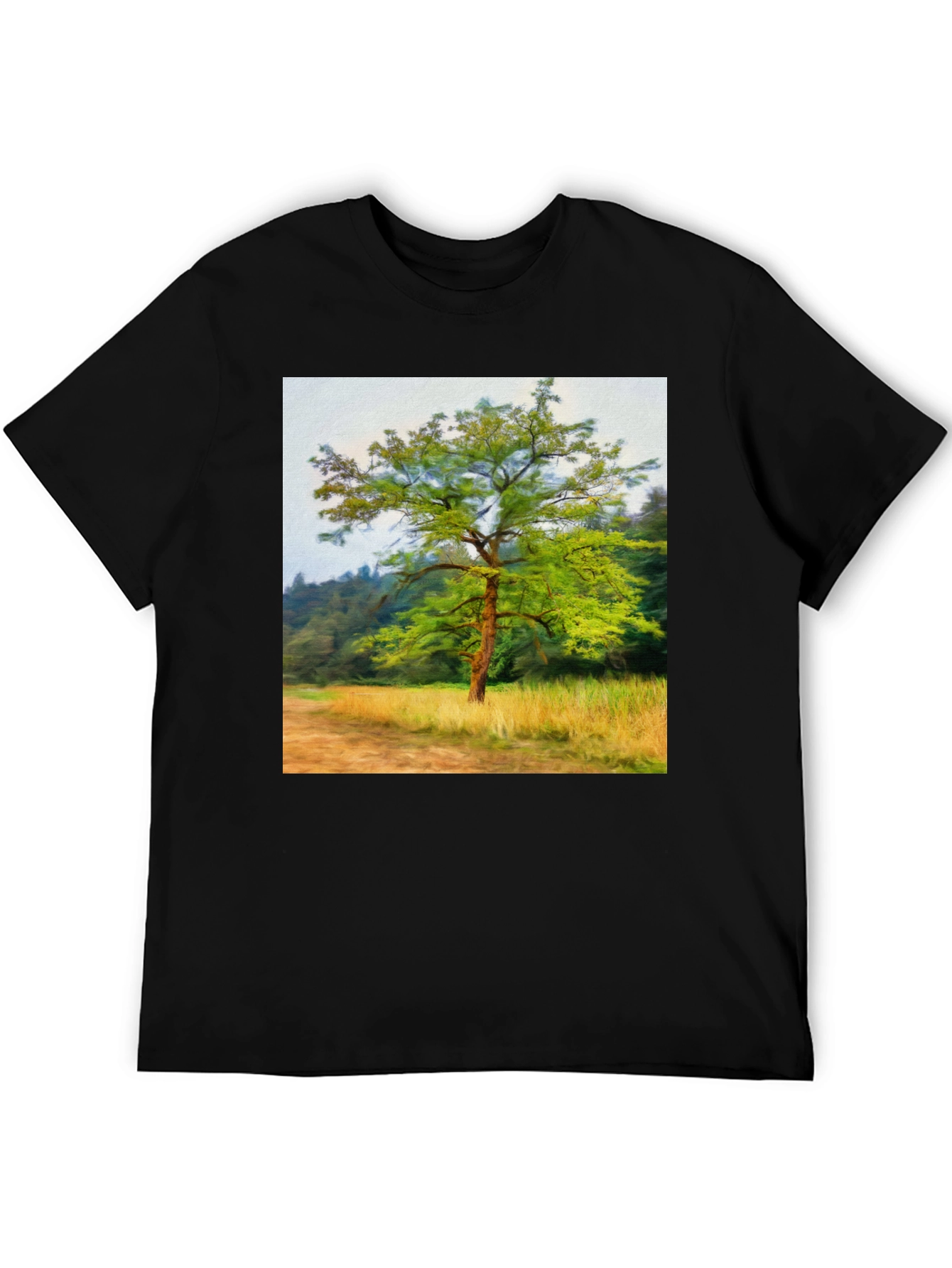 Tree Graphic Black T-Shirt - Nature Inspired Tee