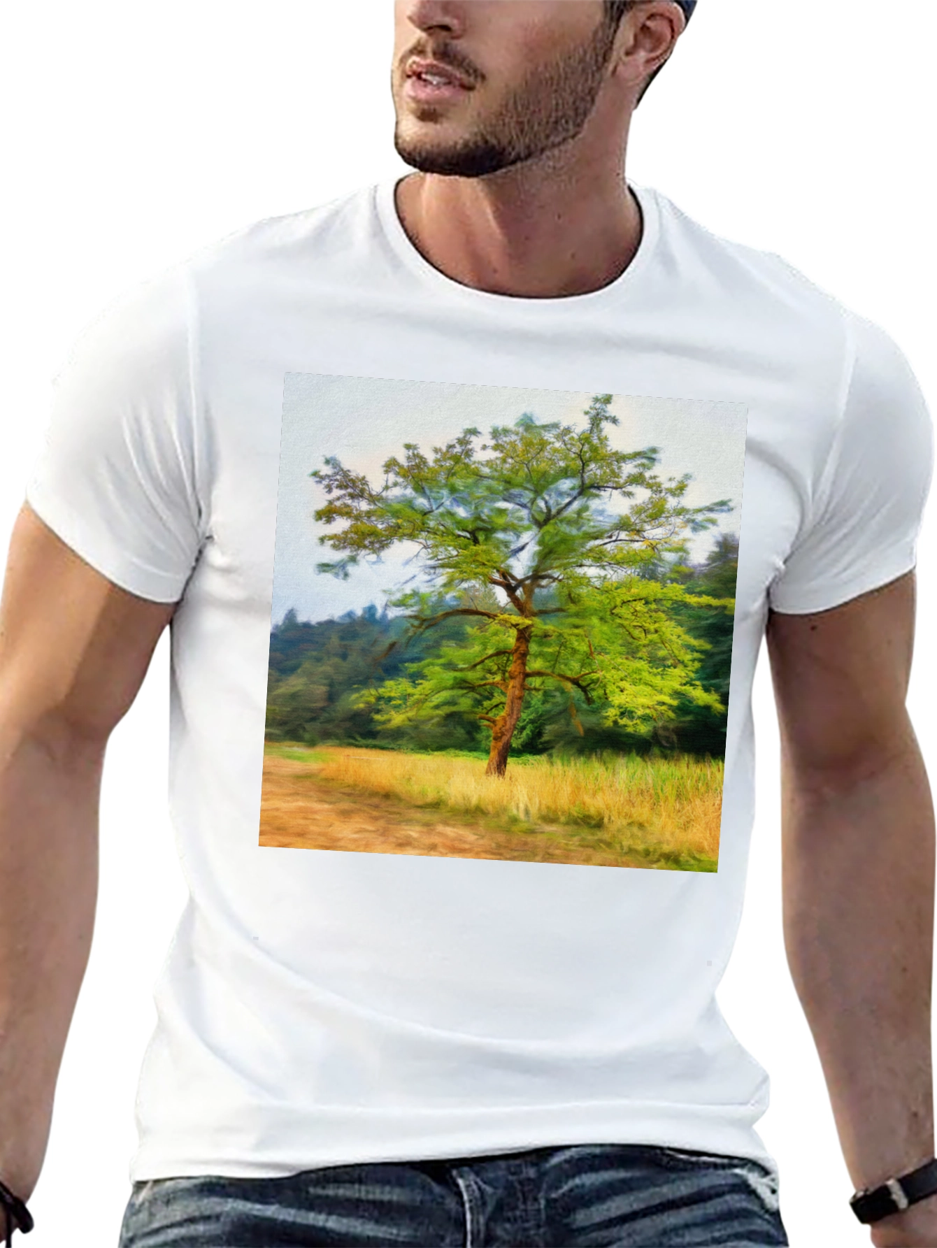 Tree Graphic Black T-Shirt - Nature Inspired Tee